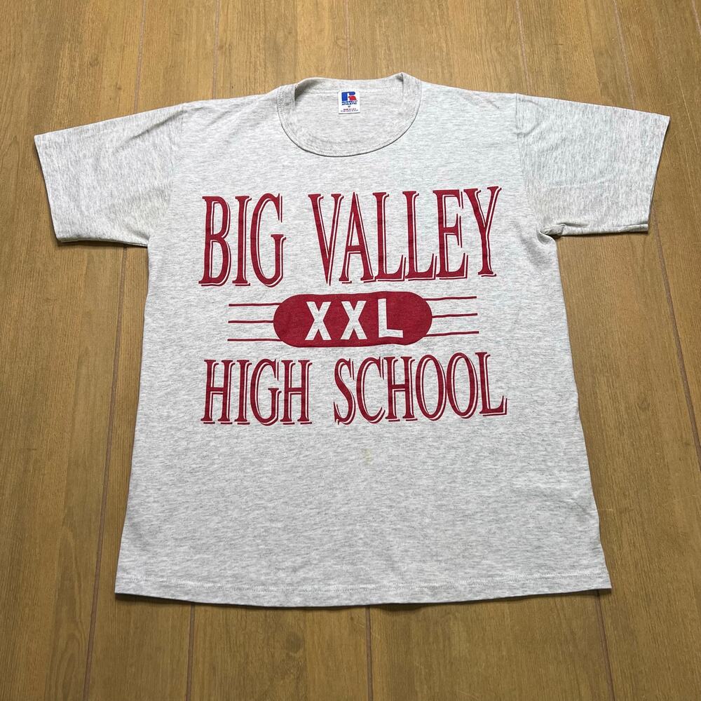 Vintage Russell Athletic Big Valley High School T Shirt Sz Medium USA Made